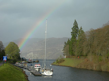 Rainbow over Caledonian Canal